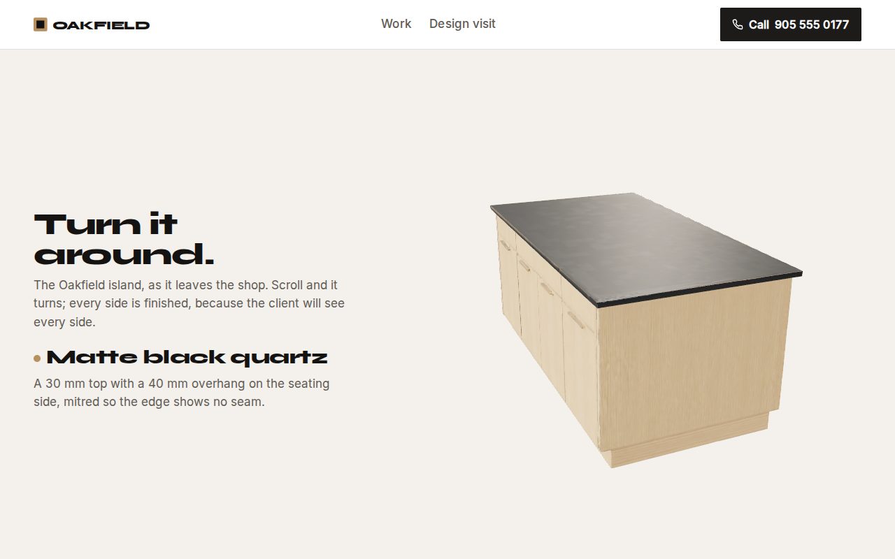 The Oakfield Custom Cabinetry concept